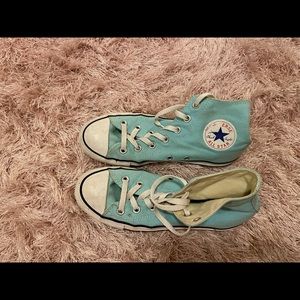 Light Blue High top Converse